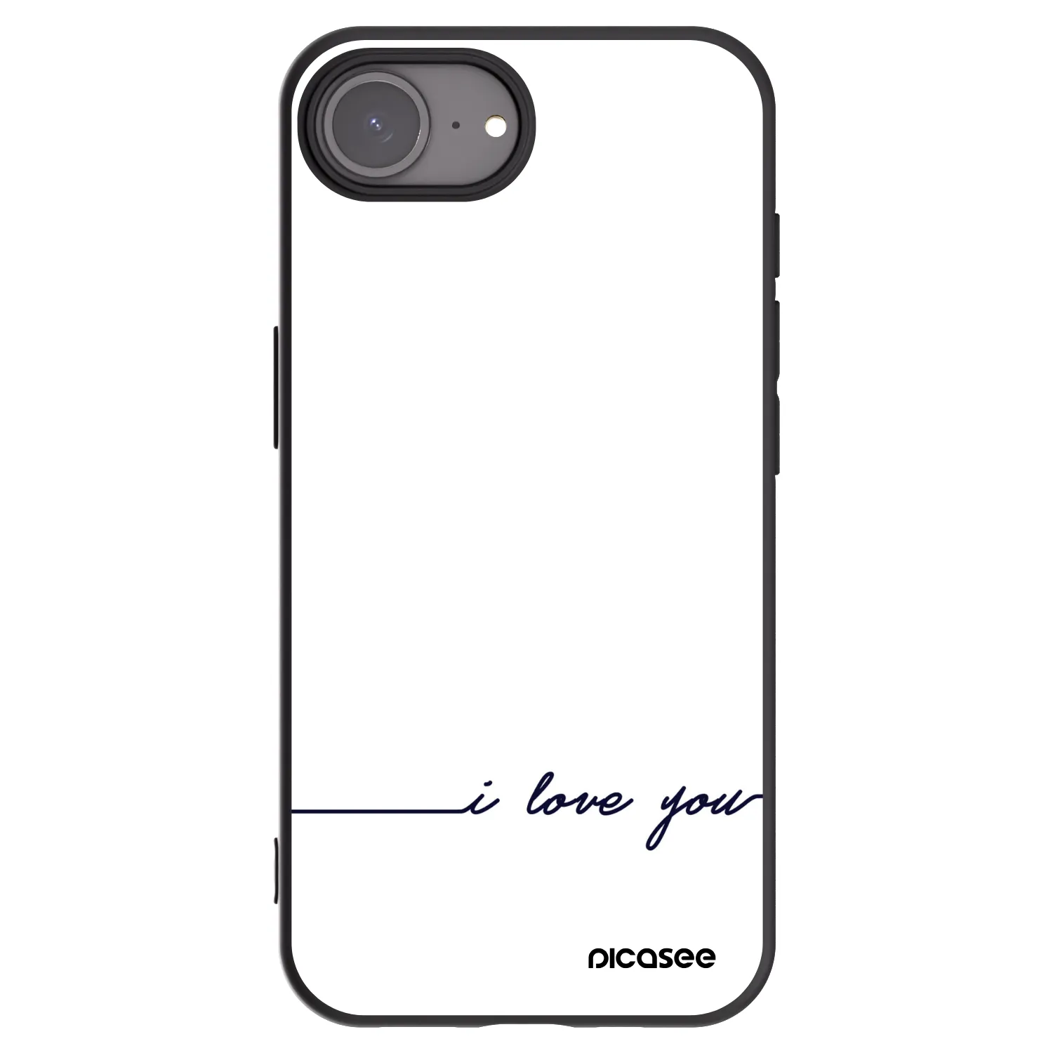 Picasee crna silikonska maskica za Apple iPhone 17e - I love you
