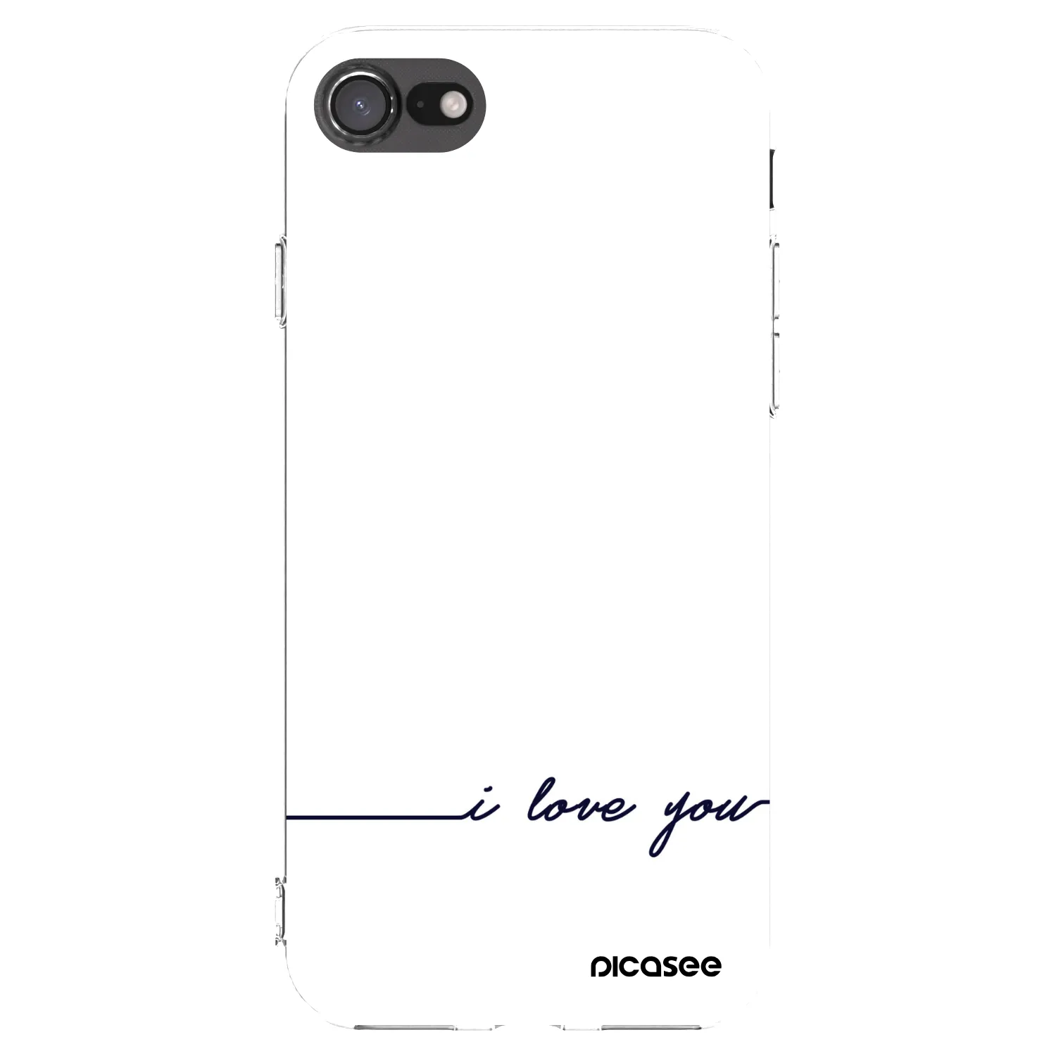 Picasee silikonska prozirna maskica za Apple iPhone 8 - I love you