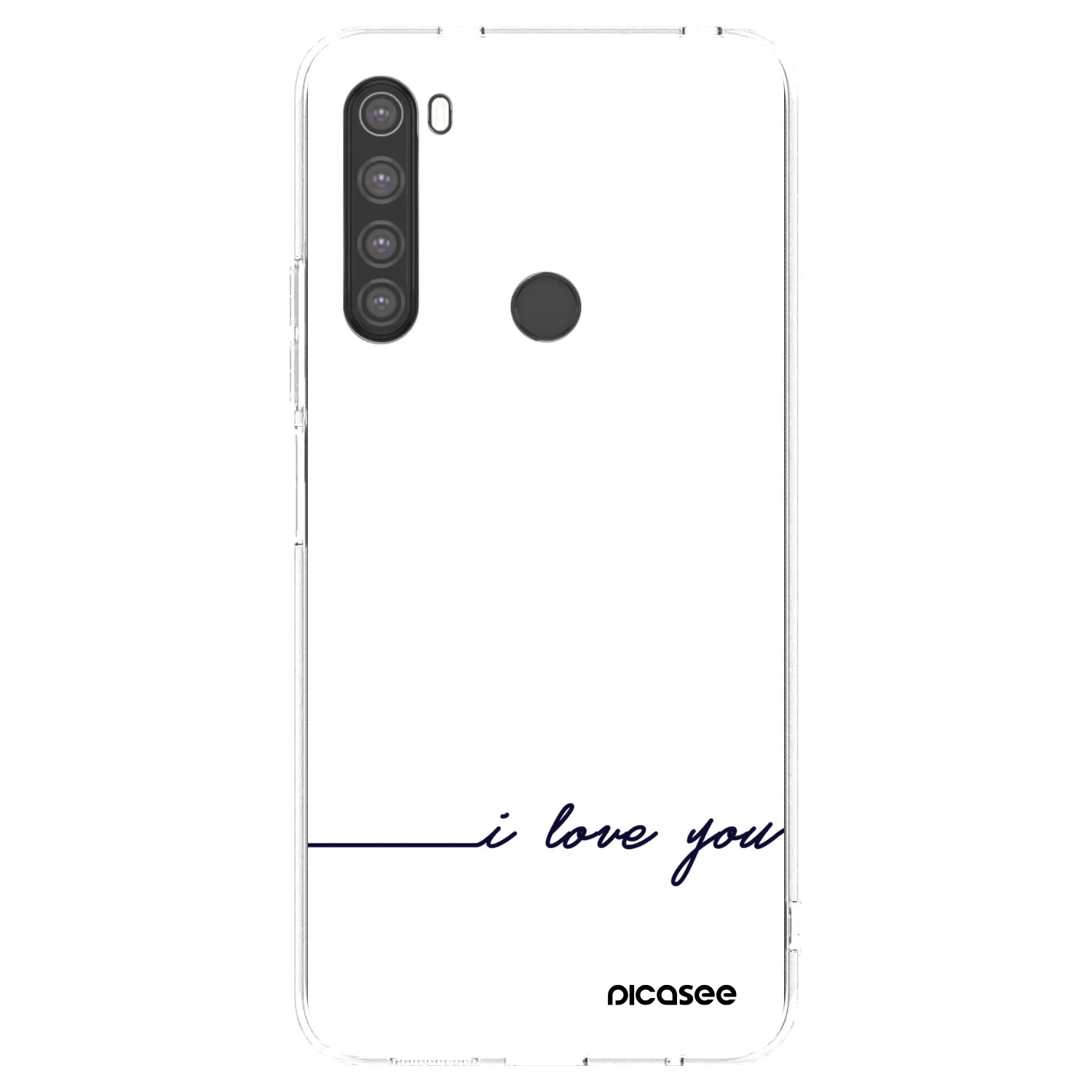 Picasee silikonska prozirna maskica za Xiaomi Redmi Note 8 - I love you