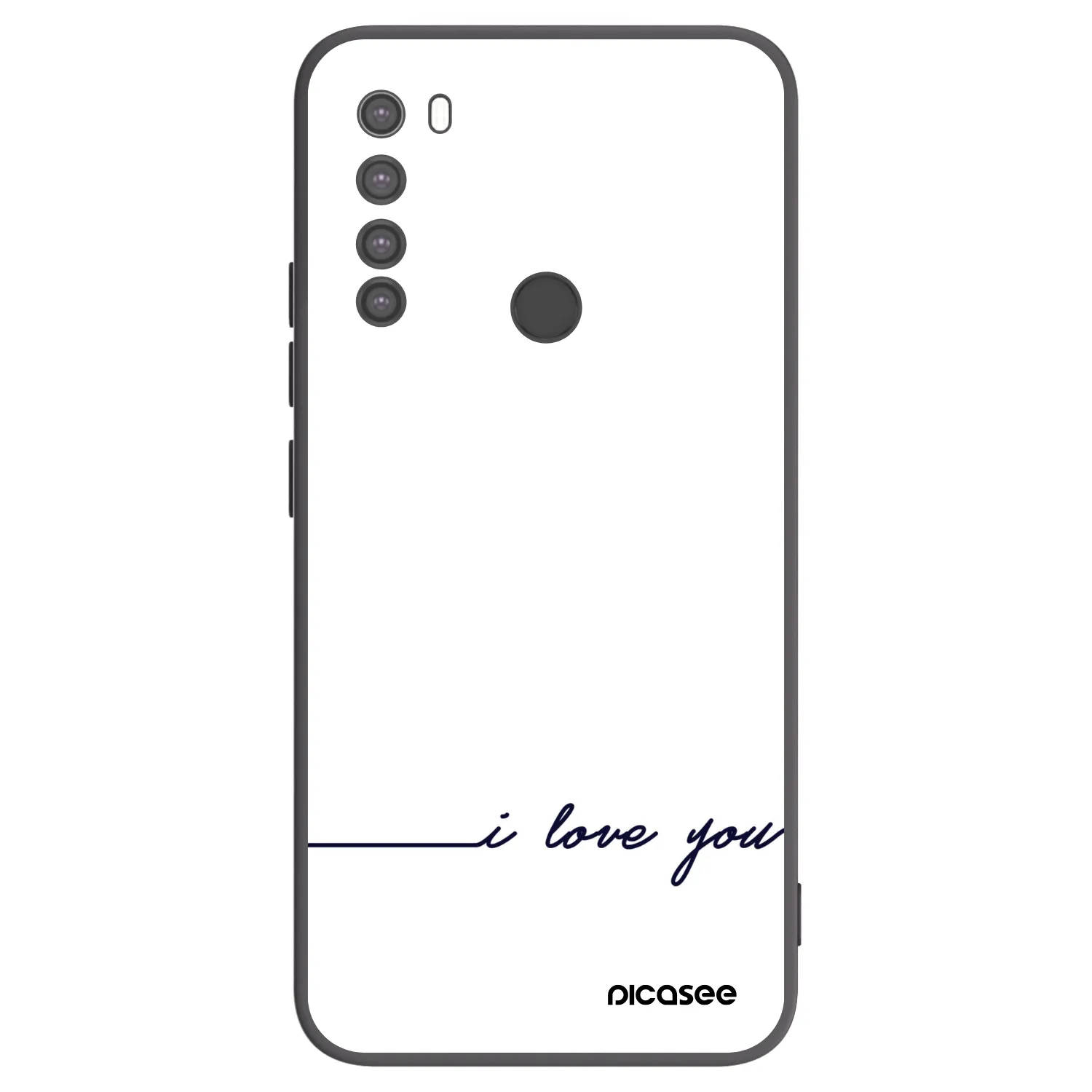 Picasee crna silikonska maskica za Xiaomi Redmi Note 8 - I love you