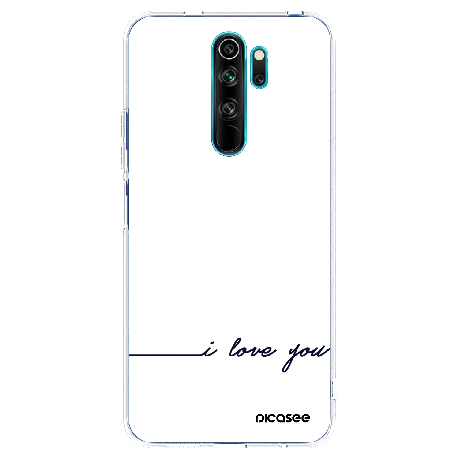 Picasee silikonska prozirna maskica za Xiaomi Redmi Note 8 Pro - I love you