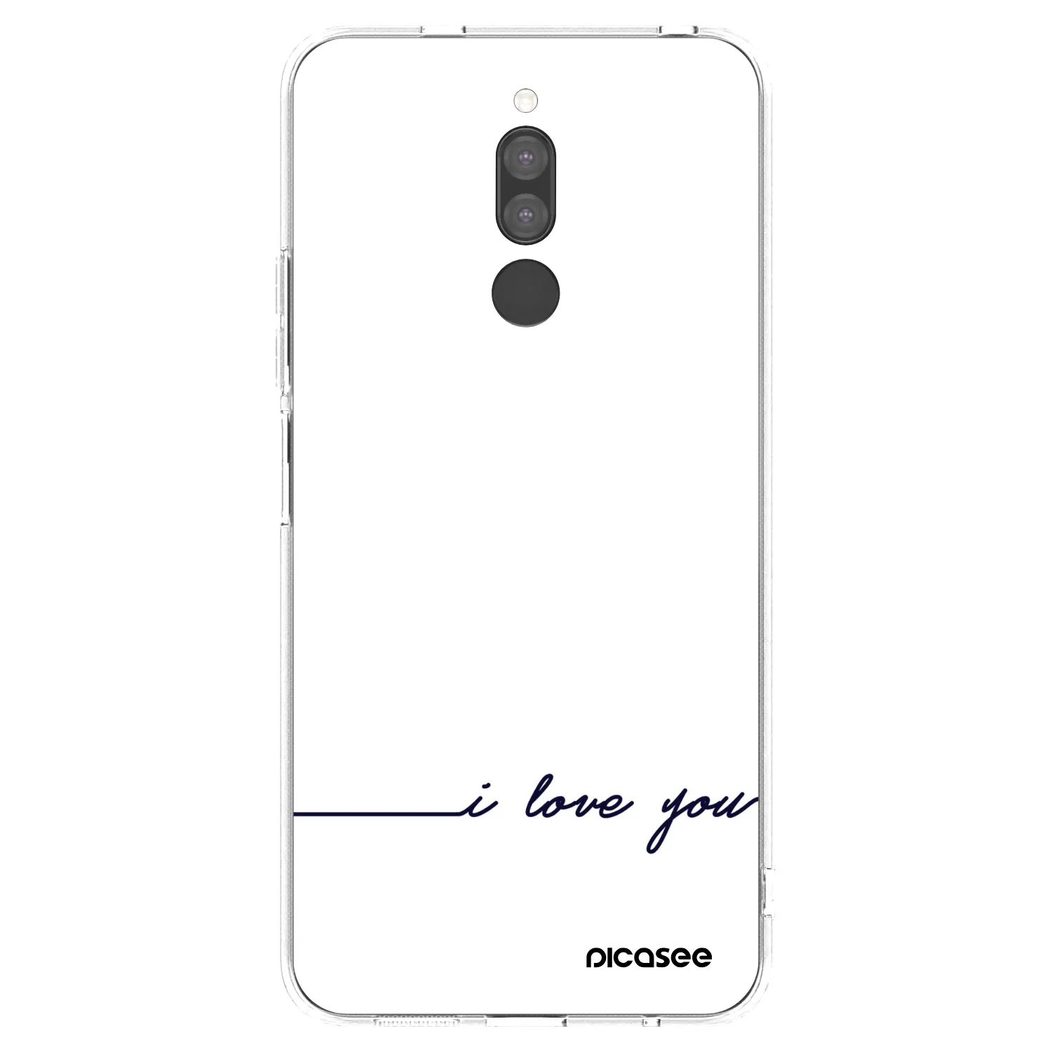 Picasee silikonska prozirna maskica za Xiaomi Redmi 8 - I love you