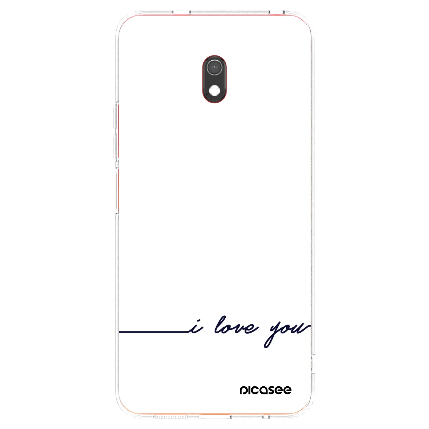 Picasee silikonska prozirna maskica za Xiaomi Redmi 8A - I love you