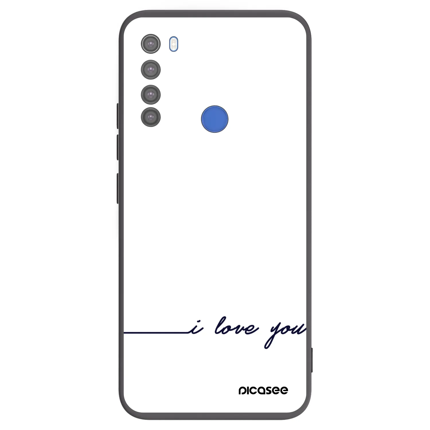 Picasee crna silikonska maskica za Xiaomi Redmi Note 8T - I love you