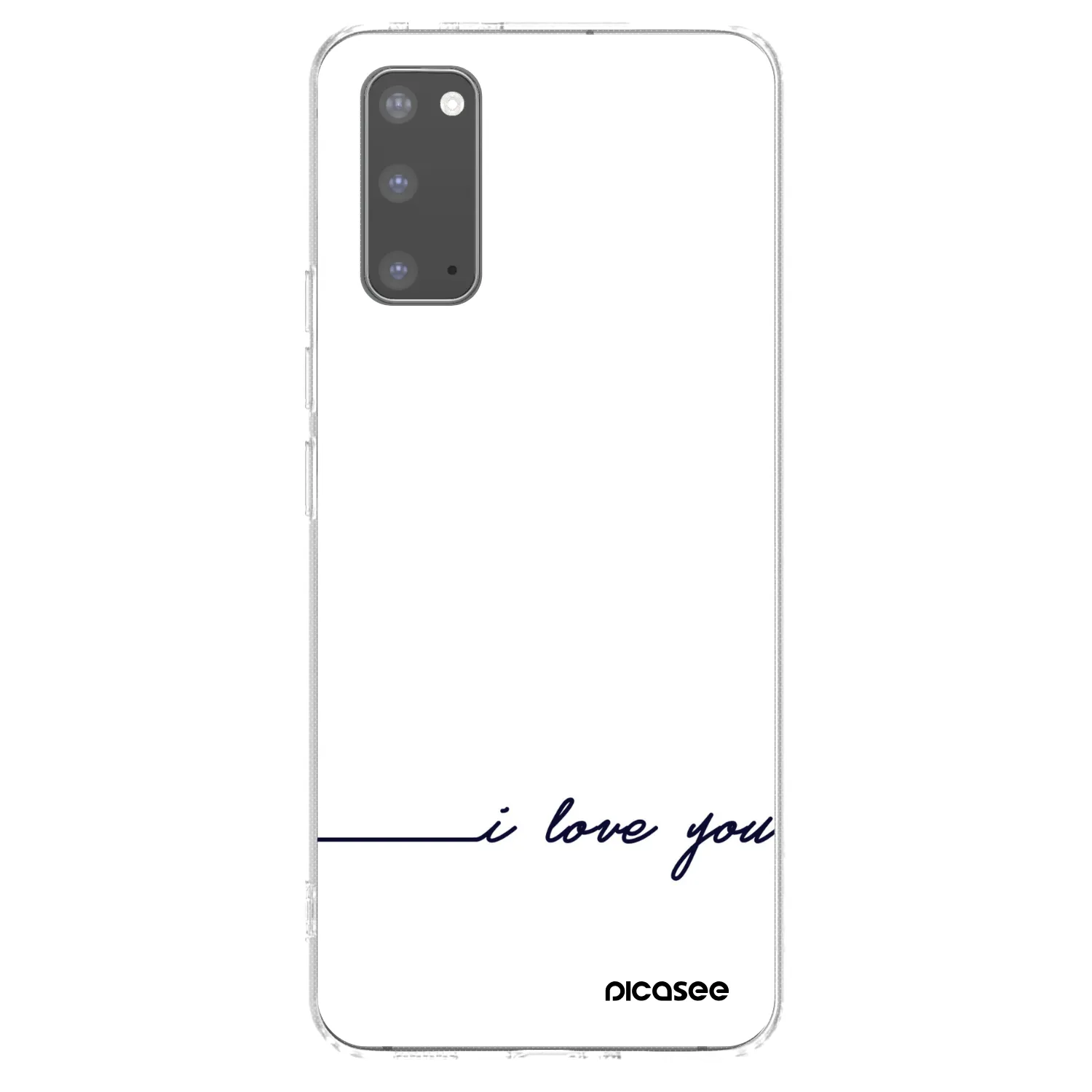 Picasee silikonska prozirna maskica za Samsung Galaxy S20 G980F - I love you