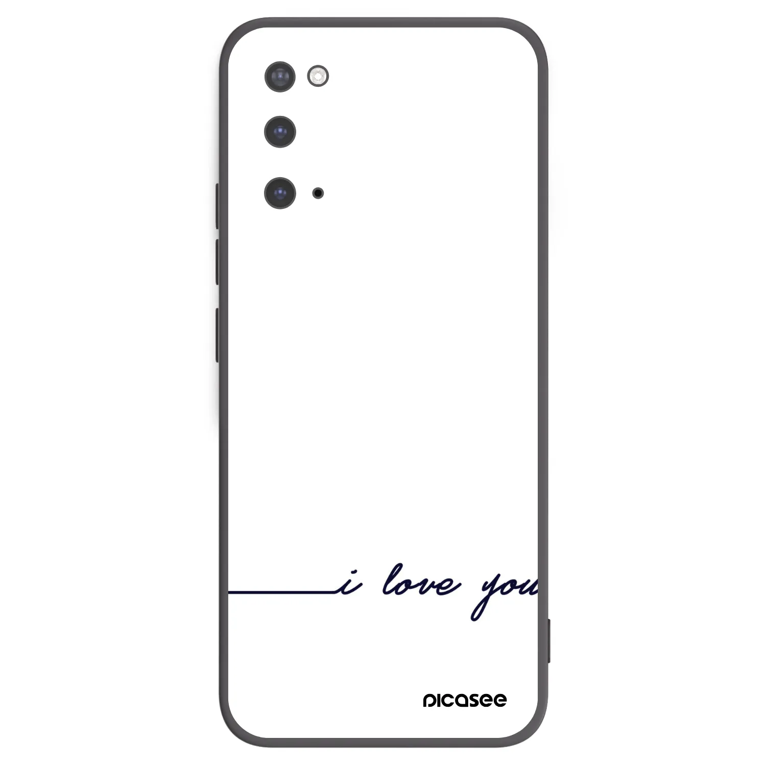 Picasee crna silikonska maskica za Samsung Galaxy S20 G980F - I love you