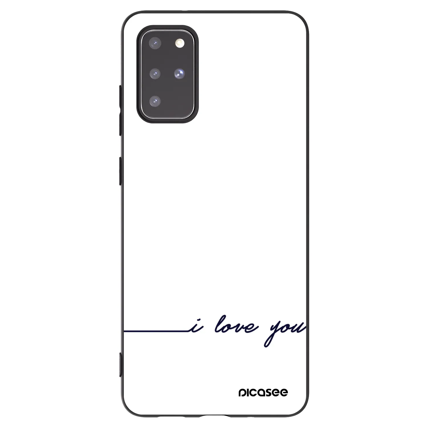 Picasee crna silikonska maskica za Samsung Galaxy S20+ G985F - I love you