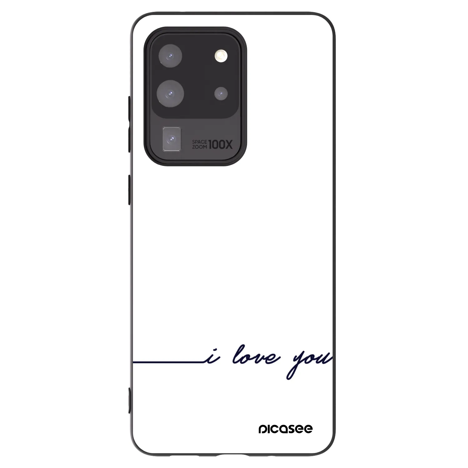 Picasee crna silikonska maskica za Samsung Galaxy S20 Ultra 5G G988F - I love you