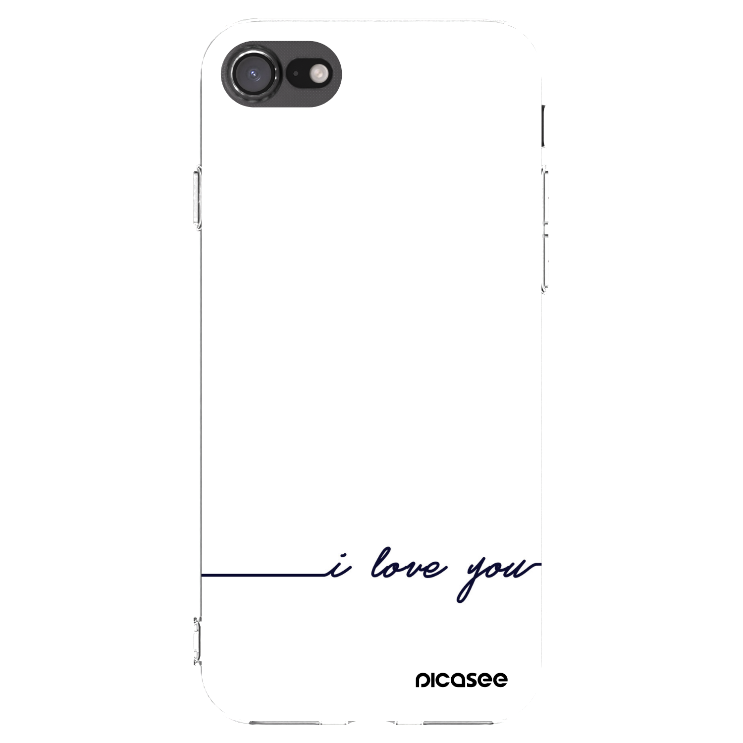 Picasee silikonska prozirna maskica za Apple iPhone SE 2020 - I love you