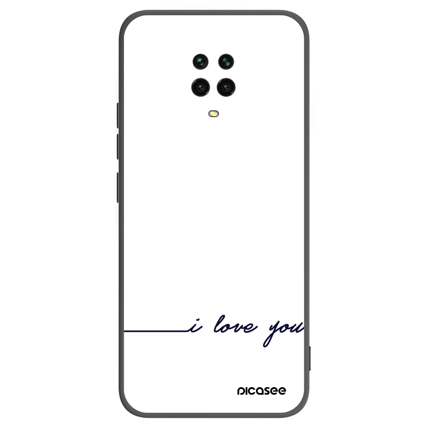 Picasee crna silikonska maskica za Xiaomi Redmi Note 9 Pro - I love you