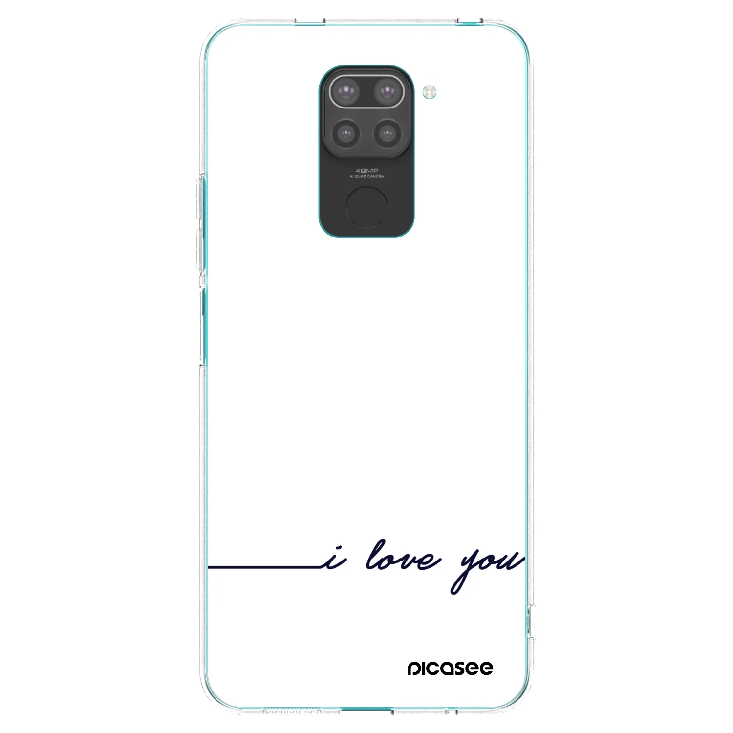 Picasee crna silikonska maskica za Xiaomi Redmi Note 9 - I love you