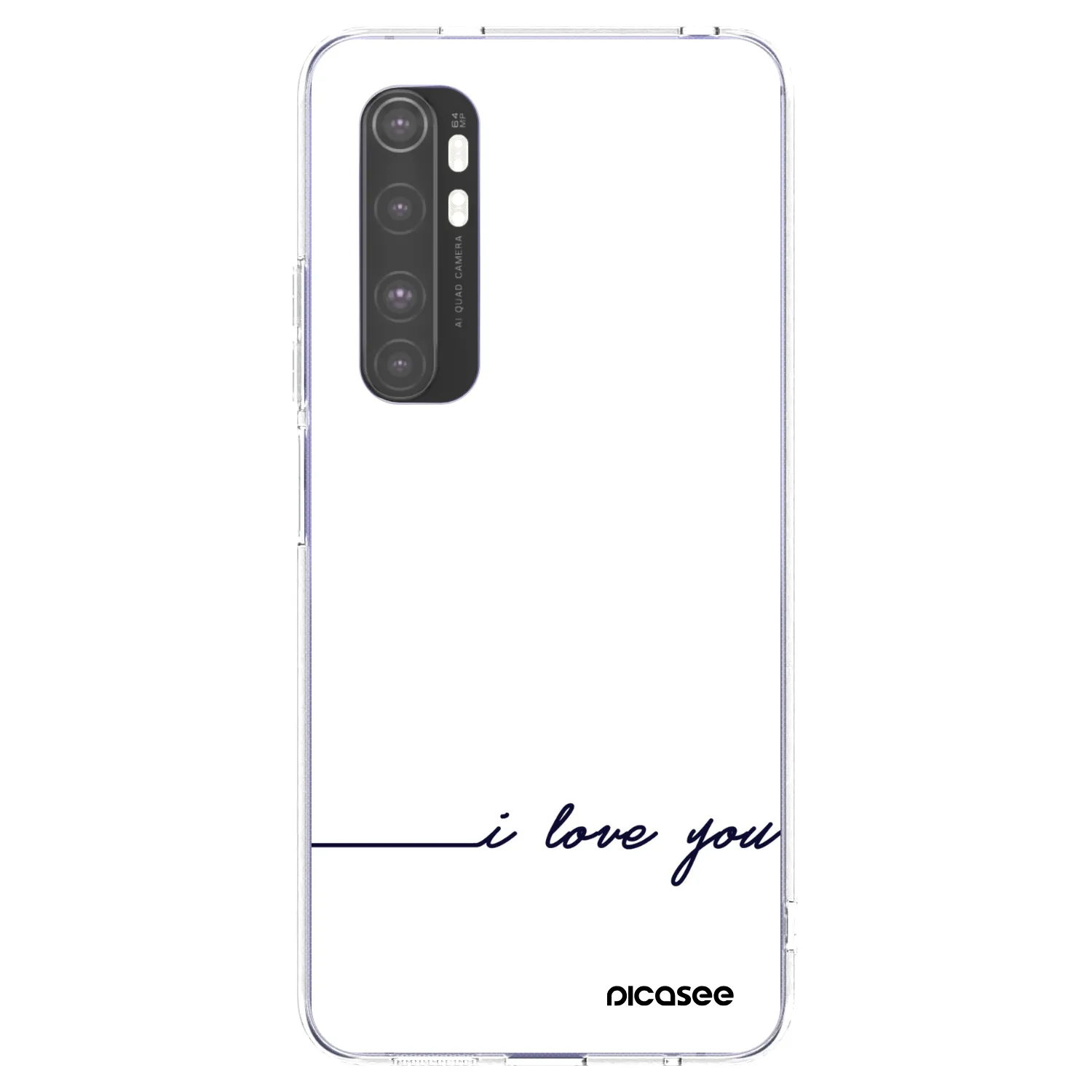 Picasee silikonska prozirna maskica za Xiaomi Mi Note 10 Lite - I love you