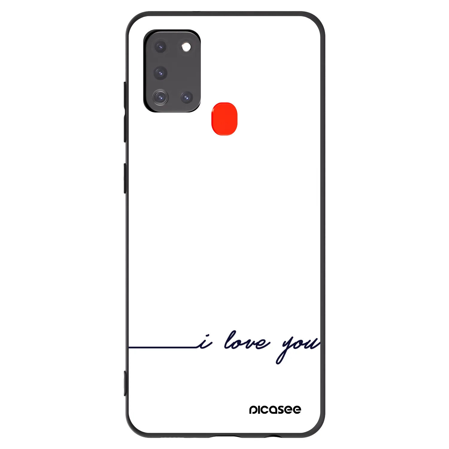 Picasee crna silikonska maskica za Samsung Galaxy A21s - I love you