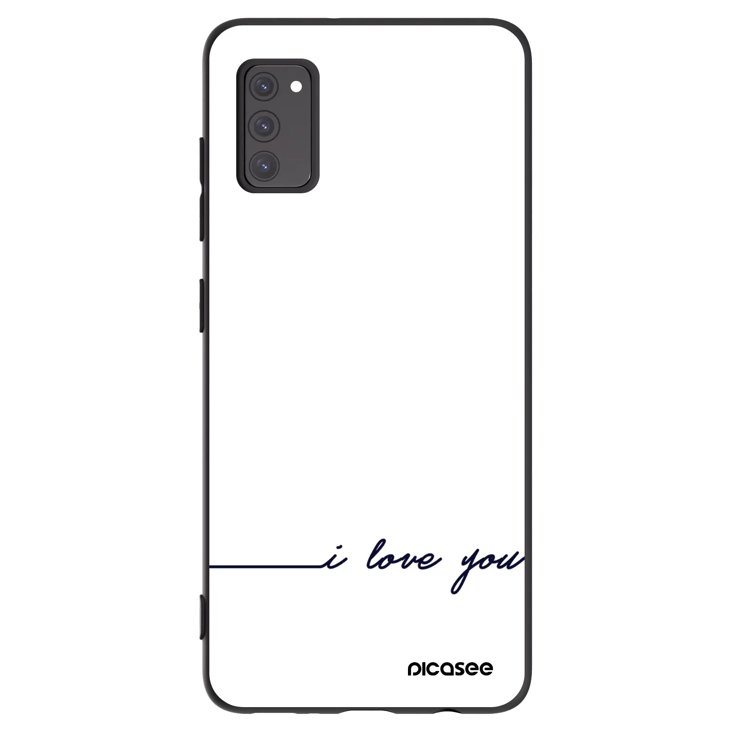 Picasee crna silikonska maskica za Samsung Galaxy A41 A415F - I love you
