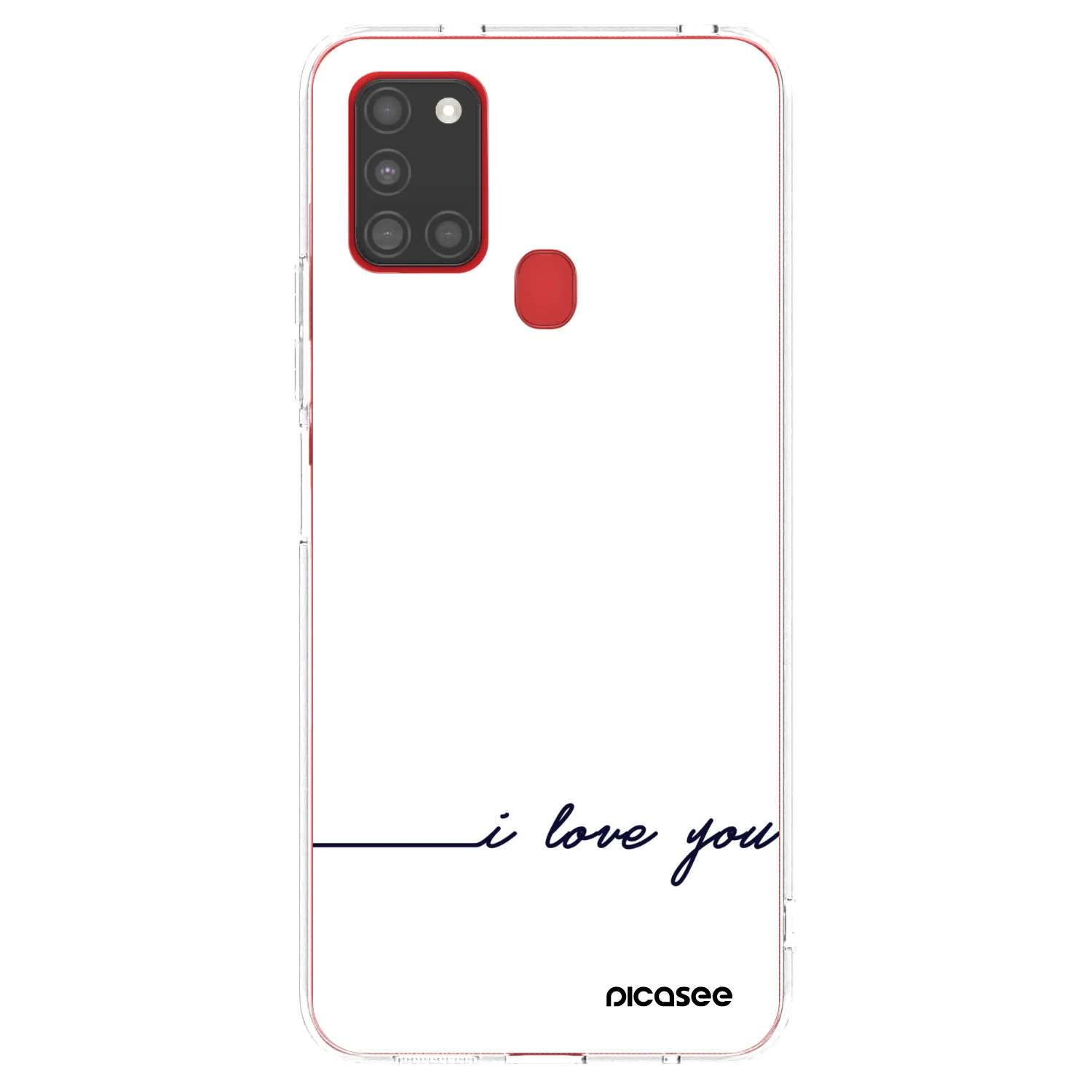 Picasee silikonska prozirna maskica za Samsung Galaxy A21s - I love you