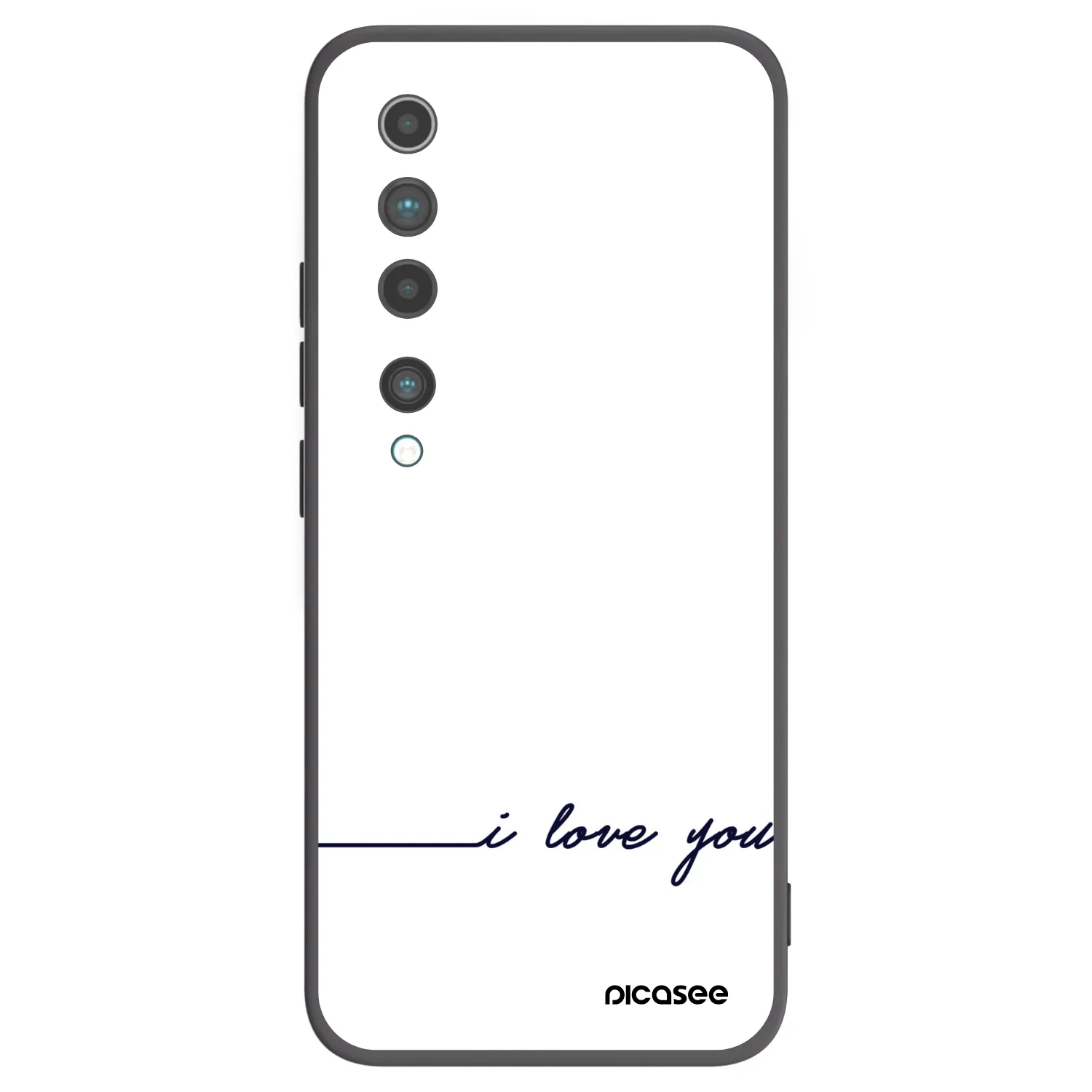 Picasee crna silikonska maskica za Xiaomi Mi 10 - I love you