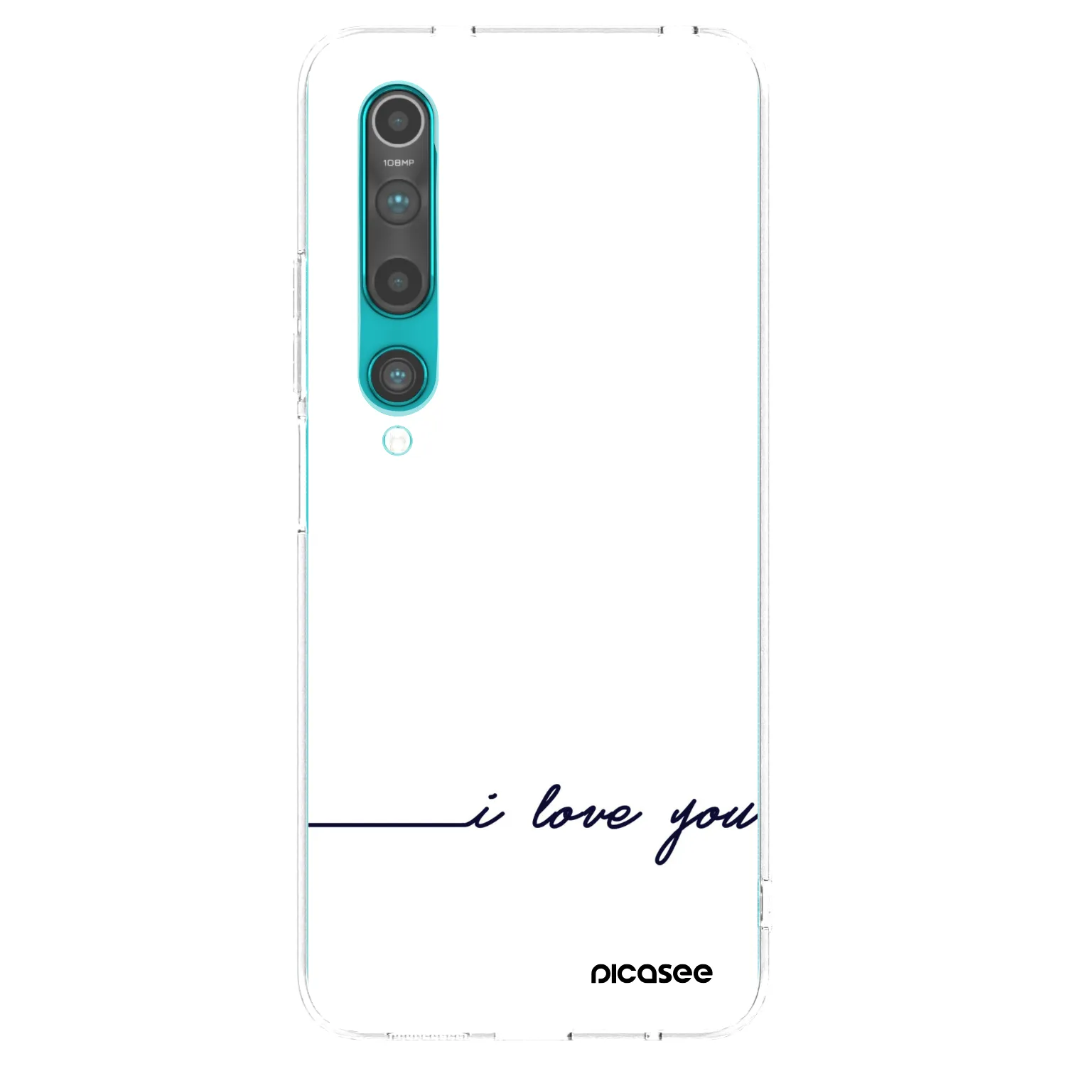 Picasee silikonska prozirna maskica za Xiaomi Mi 10 - I love you