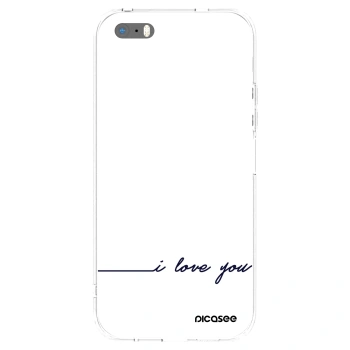 Picasee silikonska prozirna maskica za Apple iPhone 5/5S/SE - I love you