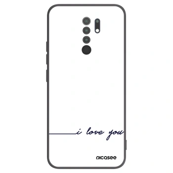 Picasee crna silikonska maskica za Xiaomi Redmi 9 - I love you