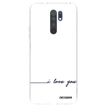 Picasee silikonska prozirna maskica za Xiaomi Redmi 9 - I love you
