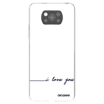 Picasee crna silikonska maskica za Xiaomi Poco X3 - I love you