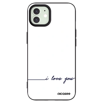 Picasee crna silikonska maskica za Apple iPhone 12 - I love you