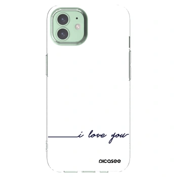 Picasee silikonska prozirna maskica za Apple iPhone 12 Pro - I love you