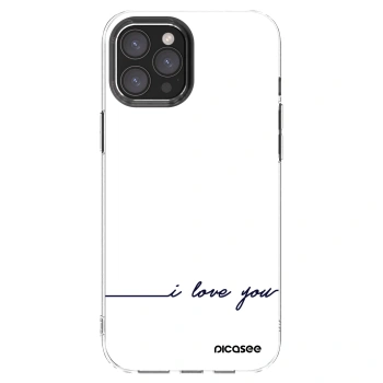 Picasee silikonska prozirna maskica za Apple iPhone 12 Pro Max - I love you