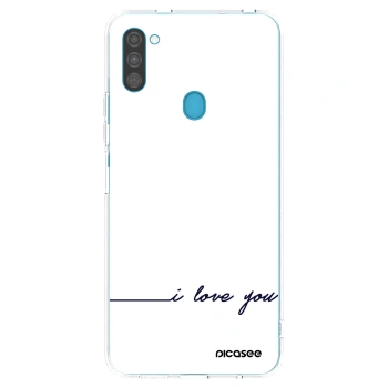Picasee silikonska prozirna maskica za Samsung Galaxy M11 - I love you