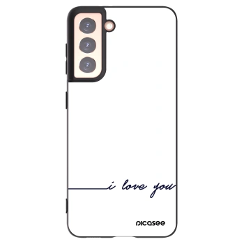 Picasee crna silikonska maskica za Samsung Galaxy S21 5G G991B - I love you