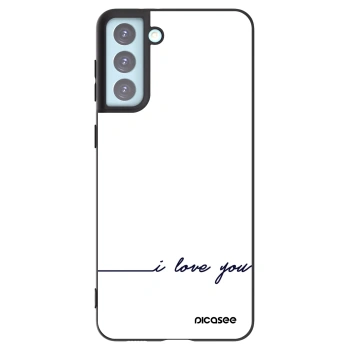 Picasee crna silikonska maskica za Samsung Galaxy S21+ 5G G996F - I love you