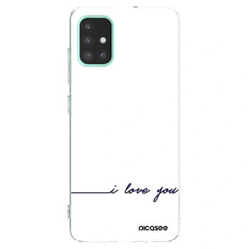 Picasee silikonska prozirna maskica za Samsung Galaxy M31s - I love you