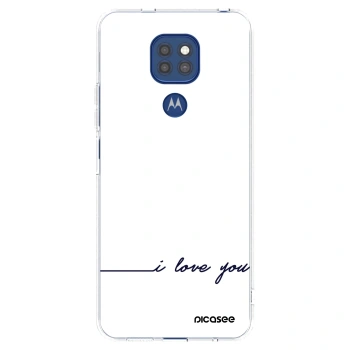 Picasee silikonska prozirna maskica za Motorola Moto G9 Play - I love you