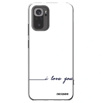 Picasee silikonska prozirna maskica za Xiaomi Redmi Note 10 - I love you