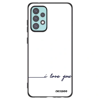 Picasee crna silikonska maskica za Samsung Galaxy A72 A725F - I love you