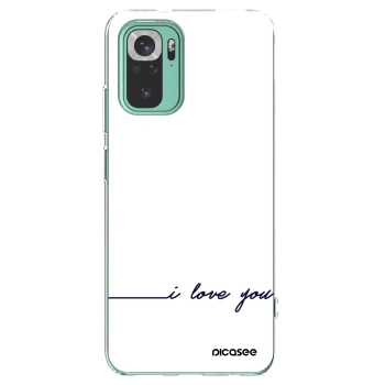 Picasee silikonska prozirna maskica za Xiaomi Redmi Note 10 Pro - I love you