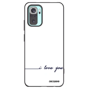 Picasee crna silikonska maskica za Xiaomi Redmi Note 10 Pro - I love you