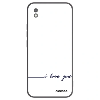 Picasee crna silikonska maskica za Xiaomi Redmi 9AT - I love you