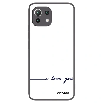 Picasee crna silikonska maskica za Xiaomi Mi 11 Lite - I love you