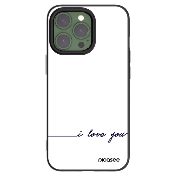 Picasee crna silikonska maskica za Apple iPhone 13 Pro - I love you