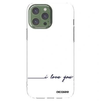 Picasee silikonska prozirna maskica za Apple iPhone 13 Pro Max - I love you