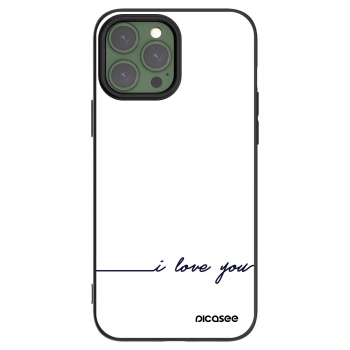 Picasee crna silikonska maskica za Apple iPhone 13 Pro Max - I love you