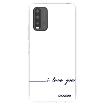 Picasee silikonska prozirna maskica za Xiaomi Redmi 9T - I love you