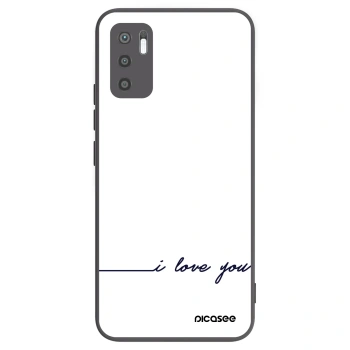 Picasee crna silikonska maskica za Xiaomi Redmi Note 10 5G - I love you