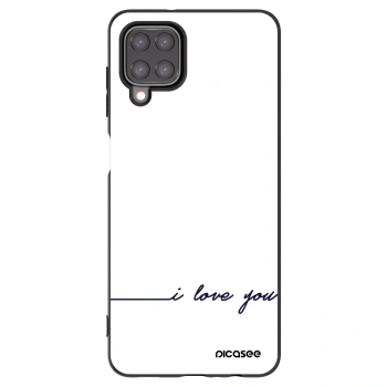 Picasee crna silikonska maskica za Samsung Galaxy M12 M127F - I love you