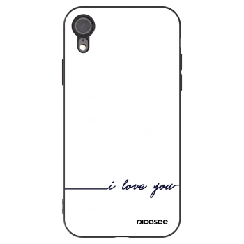 Picasee crna silikonska maskica za Apple iPhone XR - I love you