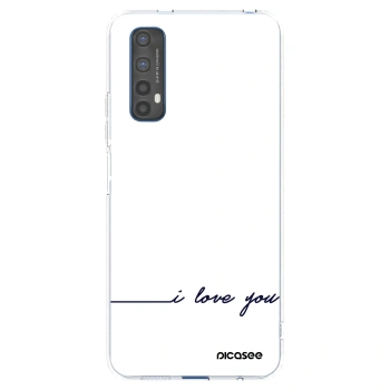 Picasee silikonska prozirna maskica za Realme 7 - I love you