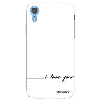 Picasee silikonska prozirna maskica za Apple iPhone XR - I love you