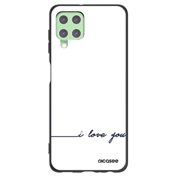 Picasee crna silikonska maskica za Samsung Galaxy A22 A225F 4G - I love you