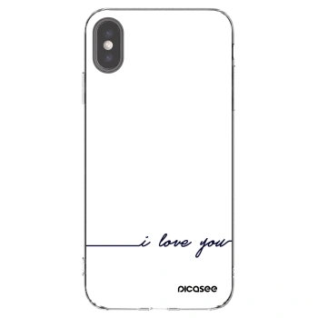 Picasee silikonska prozirna maskica za Apple iPhone XS Max - I love you